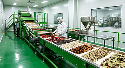 原料筛选工序